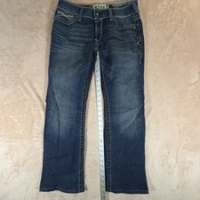 Ariat Women 30R Medium Wash Bootcut Mid Rise Jeans Western Rodeo