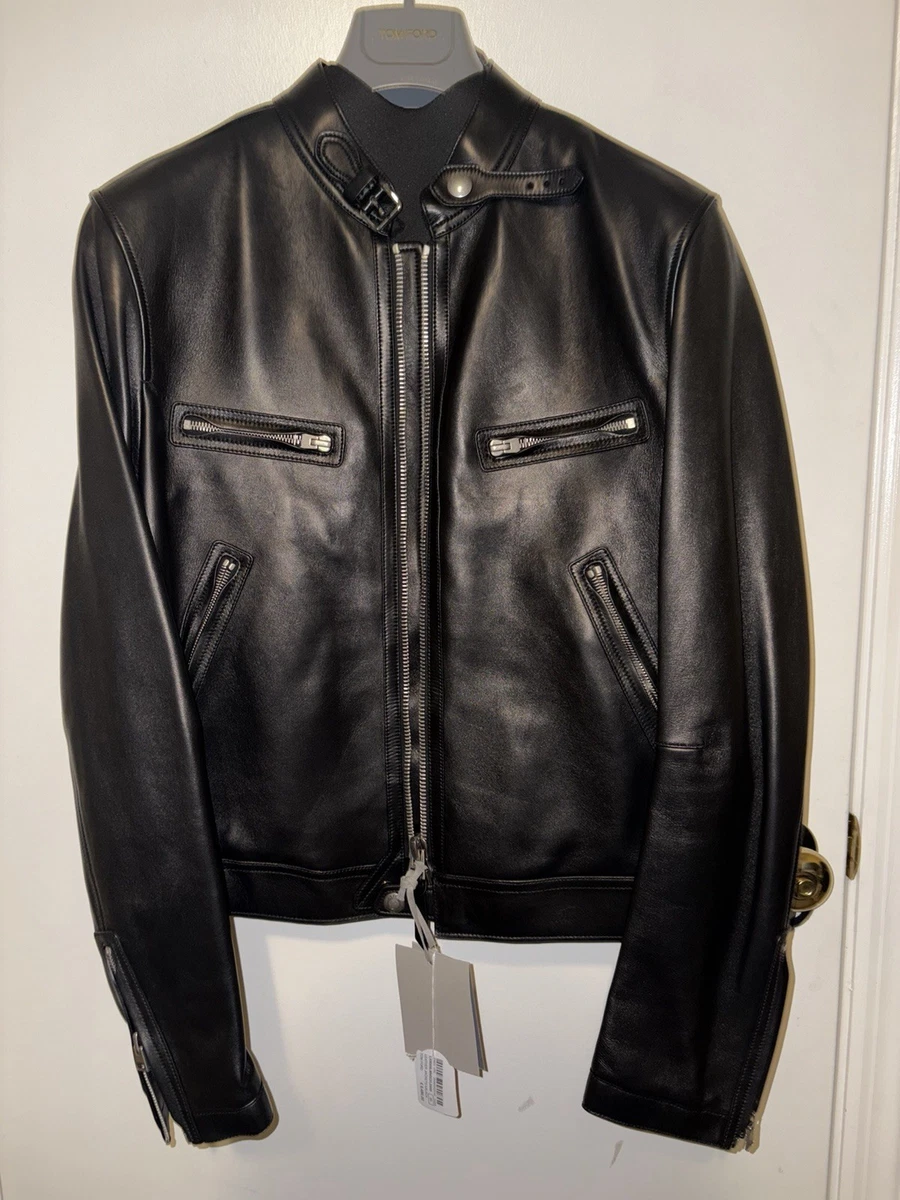 Tom Ford Black Leather Outer Shell Coats, Jackets & Vests for Men