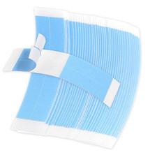 60 Pcs Waterproof Double-Sided Wig Tape for Lace Wigs Toupees Blue