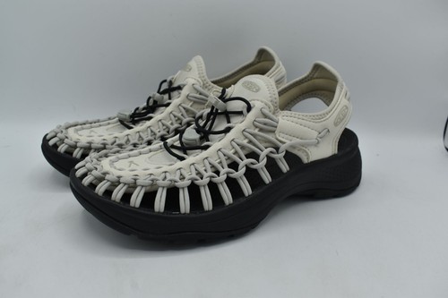 Keen Womens Size 7.5 Uneek Astoria Silver Birch Black Woven Closed Toe Sandals - Picture 4 of 13