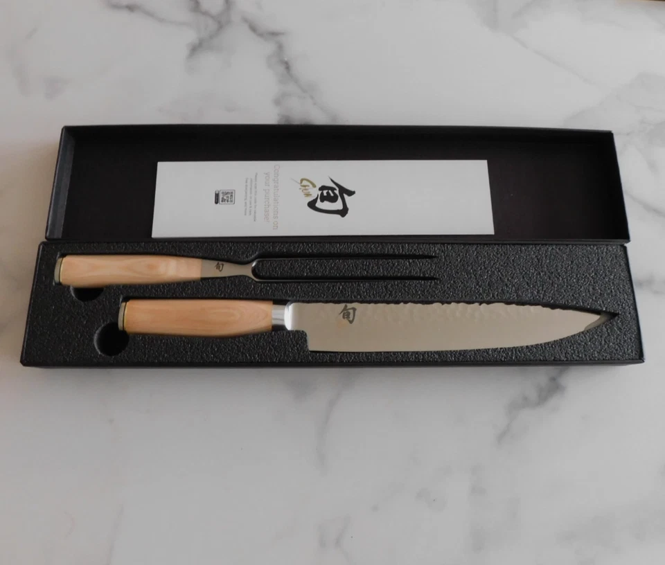 Conjunto de 2 facas e garfos Shun Premier Blonde - Novo - Imagem 2 de 4