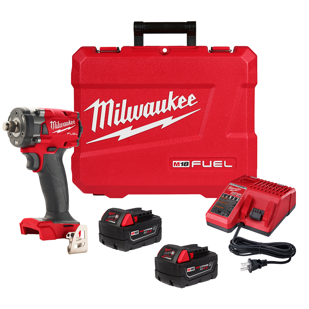 Компактный ударный гайковерт Milwaukee 2855-22R M18 FUEL 12 с комплектом фрикционных колец 90890₽