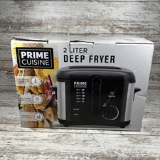 Prime Cuisine 2 Liter Deep Fryer - Adjustable Temp Control LG Basket 120V 1200W