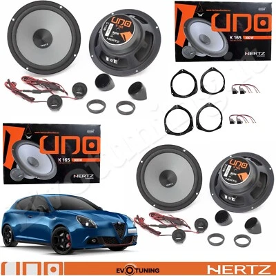 Kit 8 Casse Altoparlanti Hertz K165 Anteriori e Posteriori per Alfa Giulietta