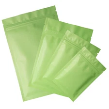 100/200/500 Matte Green Smell Proof Mylar Foil Bags Resealable Zip Seal Pouch