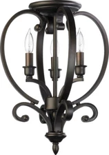 Quorum 6754-3-86 Bryant - 3 Light Foyer Pendant in Oil Rubbed Bronze