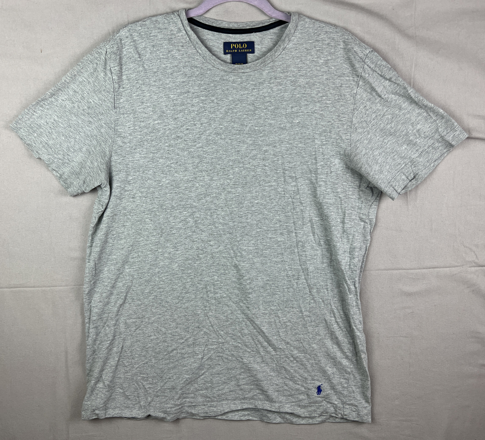 Polo Ralph Lauren t shirt uomo media grigio erica pony logo girocollo maglietta