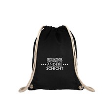 Premium Turnbeutel Gymsack Sportbeutel Damen Herren Keine ... -Schwarz- NEU