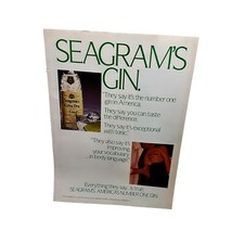 1985 Seagrams Gin Number One Original Print Ad
