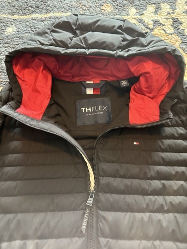 TOMMY HILFIGER BLACK QUILTED JACKET W/HOOD MEN’S SZ M NEW!! ($225.00) - Picture 4 of 12