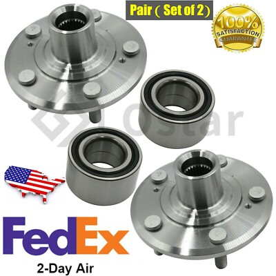 #ad Pair 2 Front Wheel Hub amp; Bearing Assembly Fits 1997 2001 Honda CR V Prelude $63.99