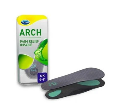 Scholl Orthotic Insole Arch Pain Relief Size Large 9-11 (Euro 42,5-45)