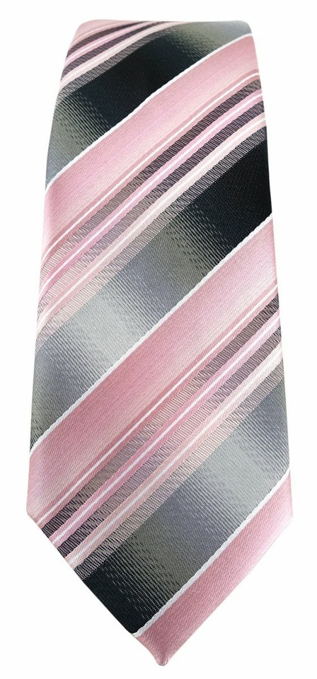 Cravatta da 8 cm rosa con motivo gros-grain | Disponibile