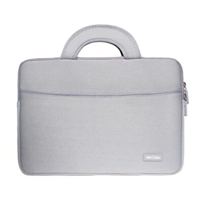 amCase Chromebook Case Travel/Carry Sleeve with Handle 11.6 to 12 inch Grey