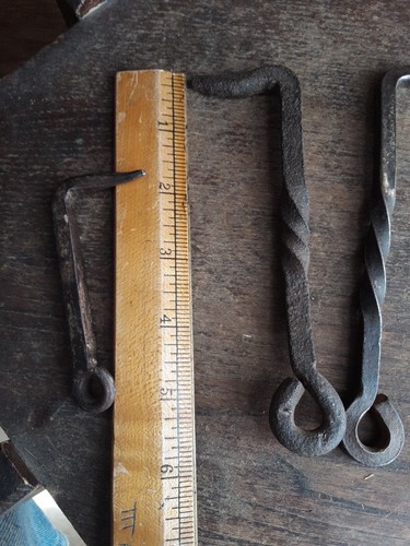 Antique Vintage Iron Hooks for Doors Lot of 3 - Picture 8 of 24