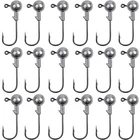 50Pcs 1/32 1/16 1/8 oz Lead Jig Heads Fishing Hooks Crappie Bass Fishing Lures