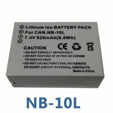 NB-10L Battery for Canon PowerShot G1 X G3 X G15 G16, SX40 HS, SX50 HS, SX60 HS