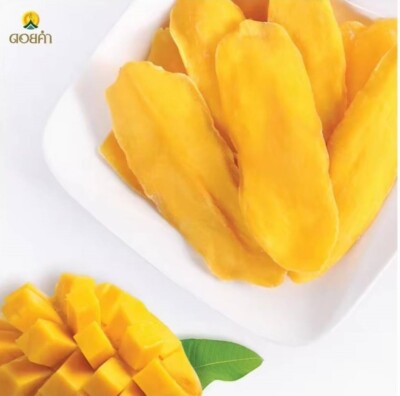 DOI  KHAM Fruit Snack Mango Thai Dehydrated Dried Sweet Free GMO Natural 140gx3