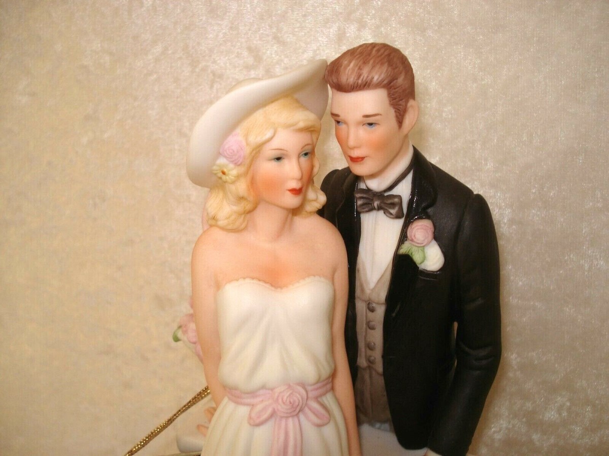 Porcelain HEART STRINGS by N Wilton, Bride Groom Figurine - Main Image