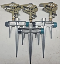 Gilmour/Ace Heavy Duty Adjustable Pulse Sprinkler Head 5800 Sq Ft Lot of 3