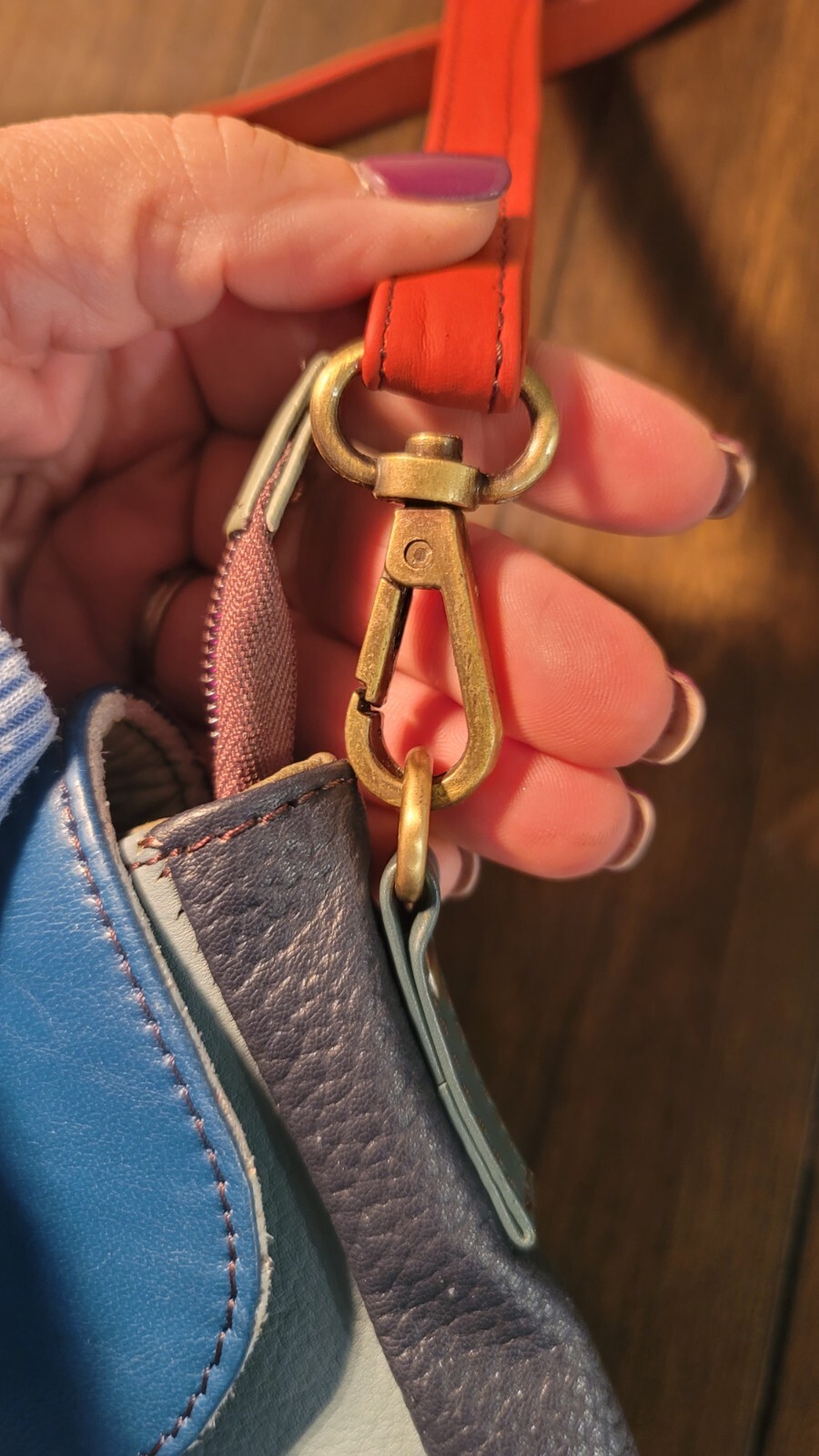 Soruka Leather Multi Color Medium Patchwork Cross… - image 7