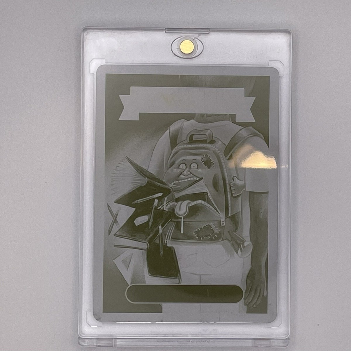 Garbage Pail Kids Printing Plate - Back Jack - Yellow - 1 of