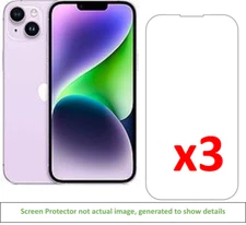 3x iPhone 14 Plus Screen Protector w/ cloth