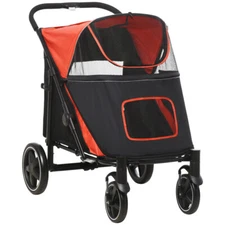All-Terrain Dog Stroller,Pet Stroller  - Smooth Glide Wheels w/ Safety Tether