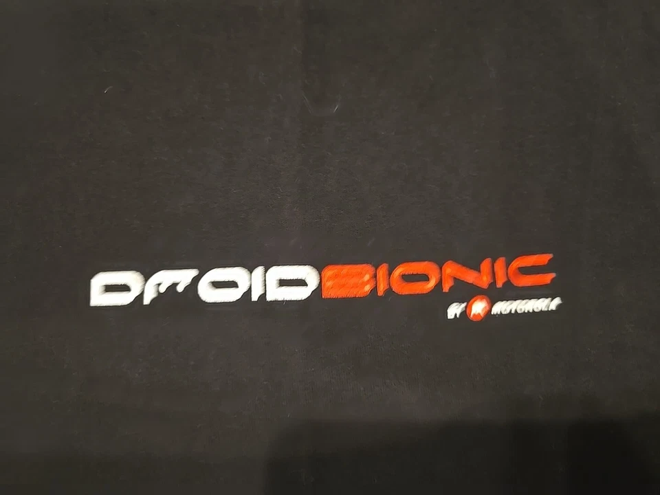 Camiseta Negra De Colección Verizon Wireless Droid Bionic De Motorola Talla 2XL Foto 2 de 4