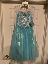 NWT Disney Store Frozen Queen Princess Elsa Costume Size L 9/10 Singing Cameo