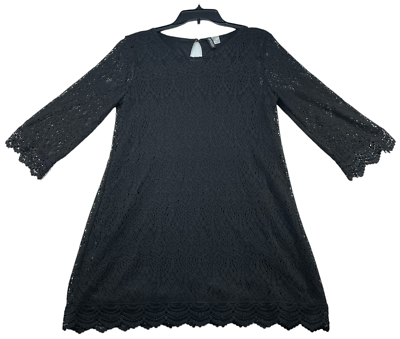 H and M Dress Womens size Medium Black Crochet Stretch Lined 3/4 Sleeve | eBay H and M Dress Womens size Medium Black Crochet Stretch Lined 3/4 Sleeve | eBay