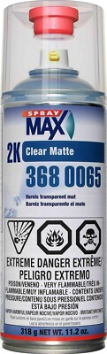 #ad SprayMax 3680065 2K Matte Clear Coat 400 ml Aerosol Spray Can $29.99