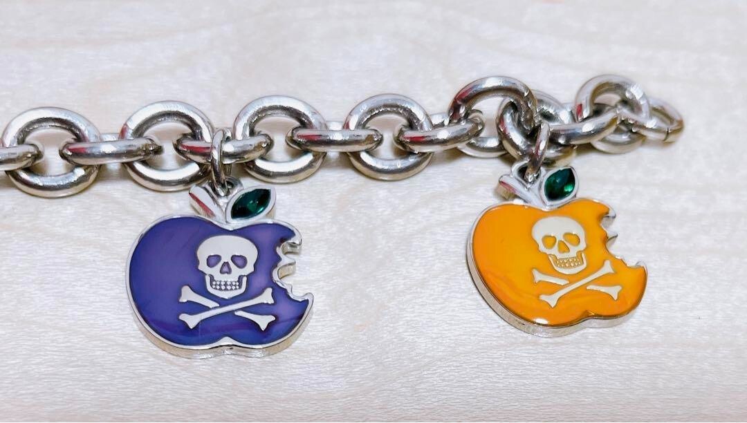 HYSTERIC GLAMOUR SKULL APPLE ブレスレッド Hysteric Glamour Skull × Apple Charm Bracelet rare silver