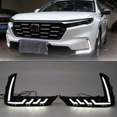 For 2023-2025 Honda CR-V LED DRL Fog Light Turn Signal Sequential 3 Color Upgrad