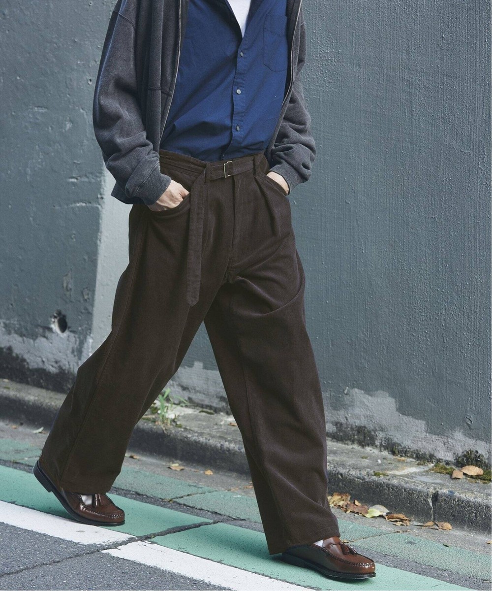 パンツ everyone corduroy belted pants ASK availability first) JOURNAL STANDARD 11W Corduroy Belted