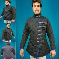 Medieval Blue Gambeson  Thick Padded Gambeson For Labour Gift