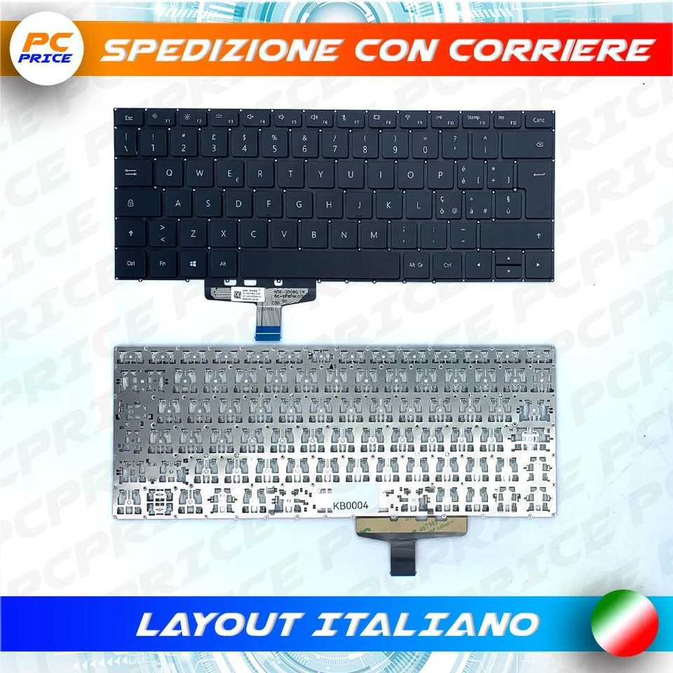 TASTIERA ORIGINALE HUAWEI MATEBOOK 13 VLR-W19 KPL-W19 VLT-W50 KPL-W00 HN-W19 NSK