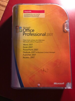 Microsoft Office Professional 2007 2 DVD gebraucht mit Lizenz Key Upgrade