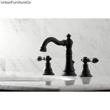 New Victorian Classic Widespread Bathroom Faucet Elegant Durable Brass Fixture