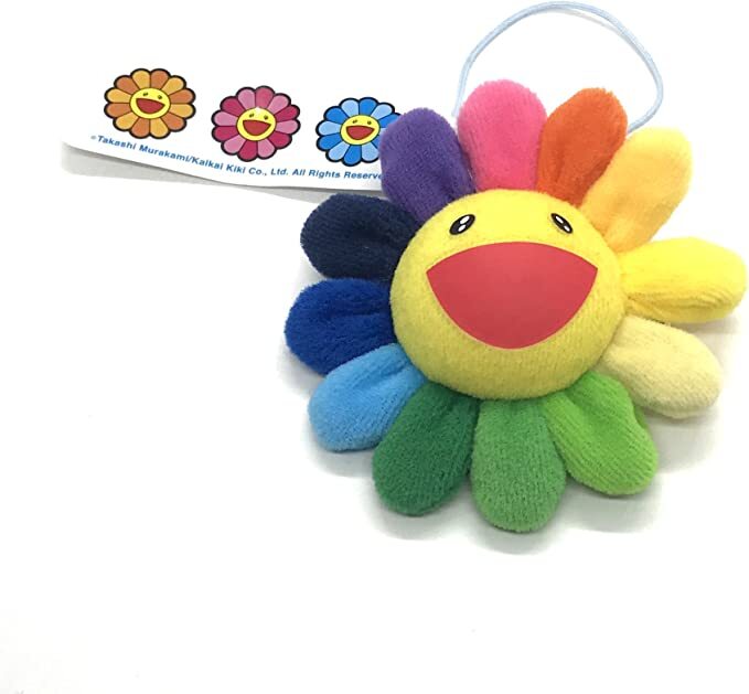 Flower Plush Badge RAINBOW Key Chain Kaikaikiki/TAKASHI MURAKAMI
