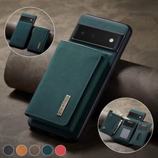 For Google Pixel 8A 9Pro 7 7 Pro 6A Card Slots Case Removable Leather Card Cover