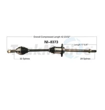 Front Passenger Right CV Axle Shaft SurTrack NI-8373 for Nissan Quest 2011-2014