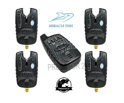 Miracle Fish Carbon Funk Bissanzeiger 4+1 Set Empfänger  1:1 Direktübertragung