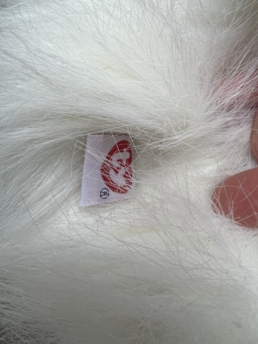 TY Clásico CACHEMIRA Blanco Esponjoso Conejo Ojos Azules Arco Cinta 12" Pascua - Imagen 5 de 7