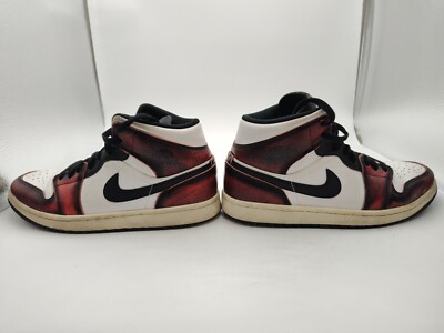 Nike Air Jordan 1-Mid Wear-Away Chicago Bred Sail-Men's Size 8.5 DV9565-006-NICE