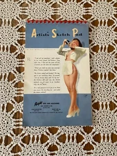 Vintage 1954 Ted Withers Artist’s Sketch Pad Advertising Pinup Calendar Complete