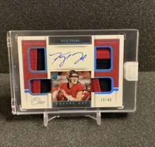 KYLE TRASK 2021 Panini One Quad Patch Rookie Encased on card Auto RPA #18/49 RC