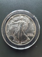 1987 US One Dollar American Silver Eagle coin 1 oz .999 Silver 