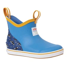 XTRATUF Kid's Ankle Salmon Sisters Light Blue Deck Boot (XKAB-2SS)