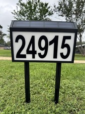 Solar House Numbers Light Waterproof LED Solar Powered Address Sign for Home